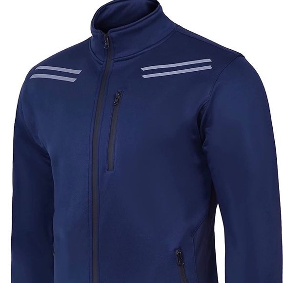 Mens Thermal, Sportswear, Running Softshell Reflective Bike Windbreaker Jacket - Picture 1 of 6